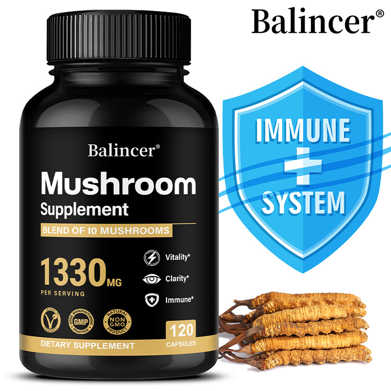 Lion Mane Mushroom - Mushroom Complex Capsules, Lions Mane, Cordyceps,