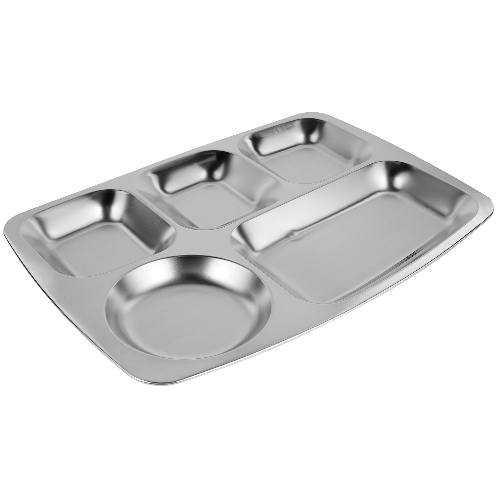 Nutrition & Fitness Coaching Fulham - Stainless Steel Divided Food Plate 5-Grid