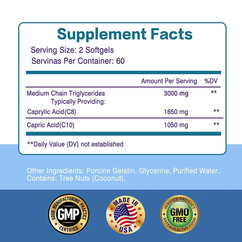Keto MCT Oil 3000 Mg Capsules  - Mct Oil Coconut のレビューと価格