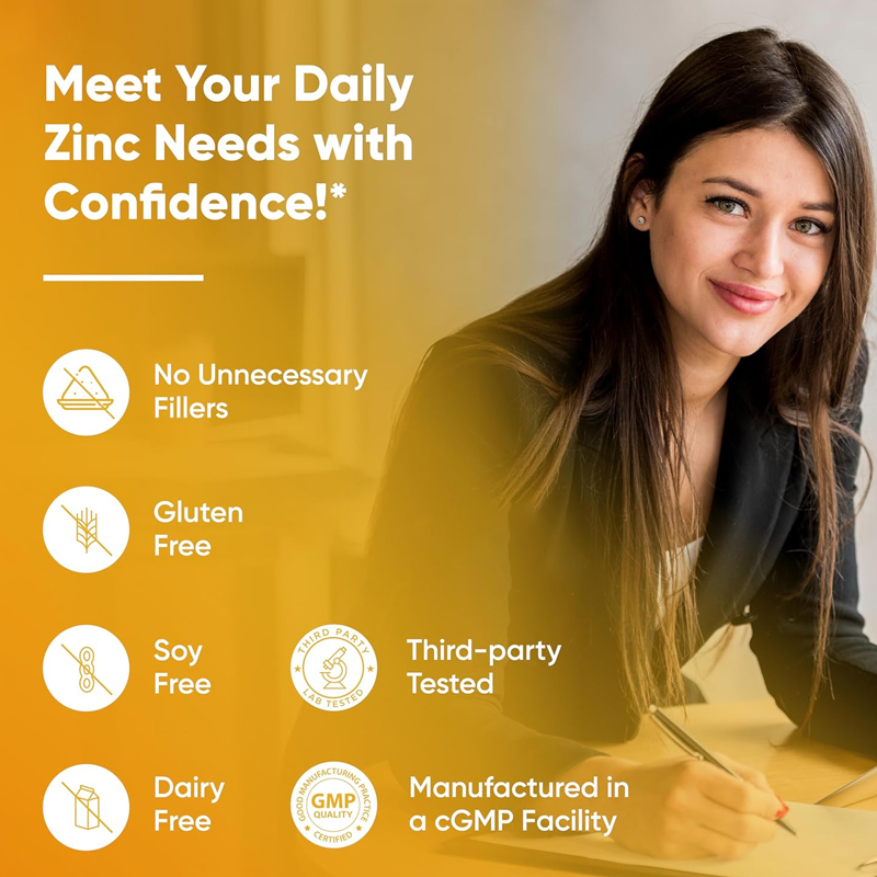 Premium  Pure Zinc Capsules 50 - Zinc Supplement 50Mg のレビューと価格