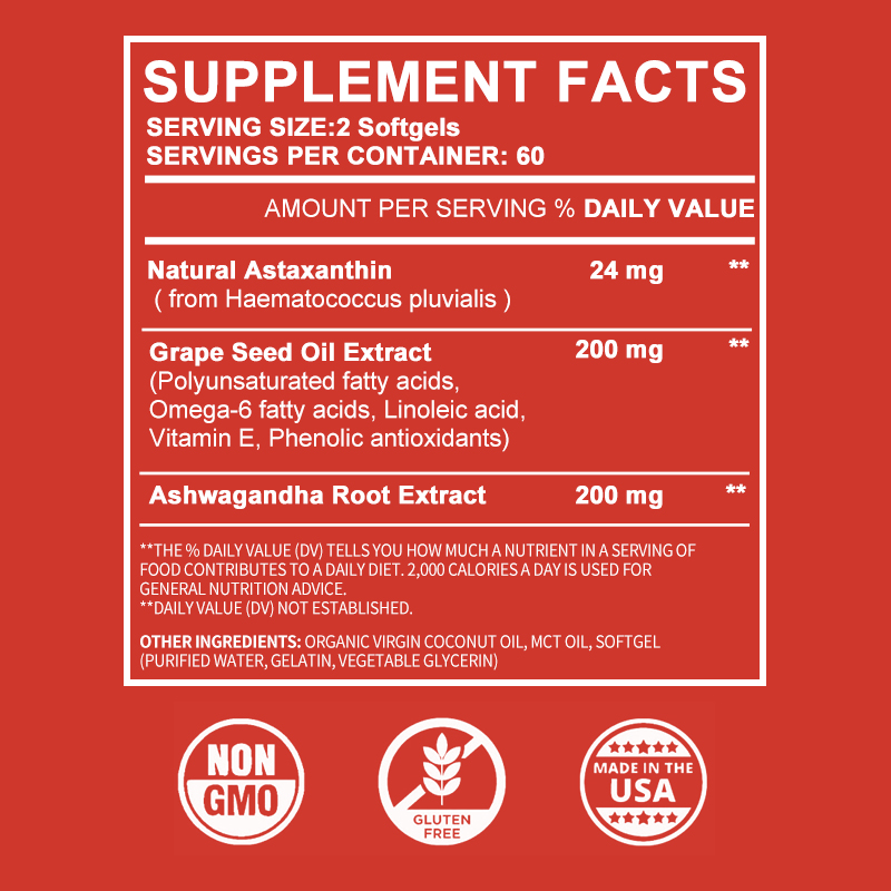 Astaxanthin Supplement with Gr - Mct Oil Coconut のレビューと価格