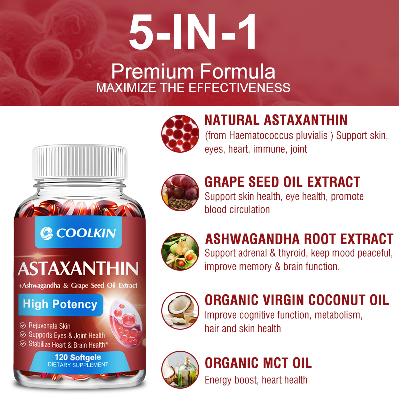 Astaxanthin Supplement with Gr - Mct Oil Coconut のレビューと価格