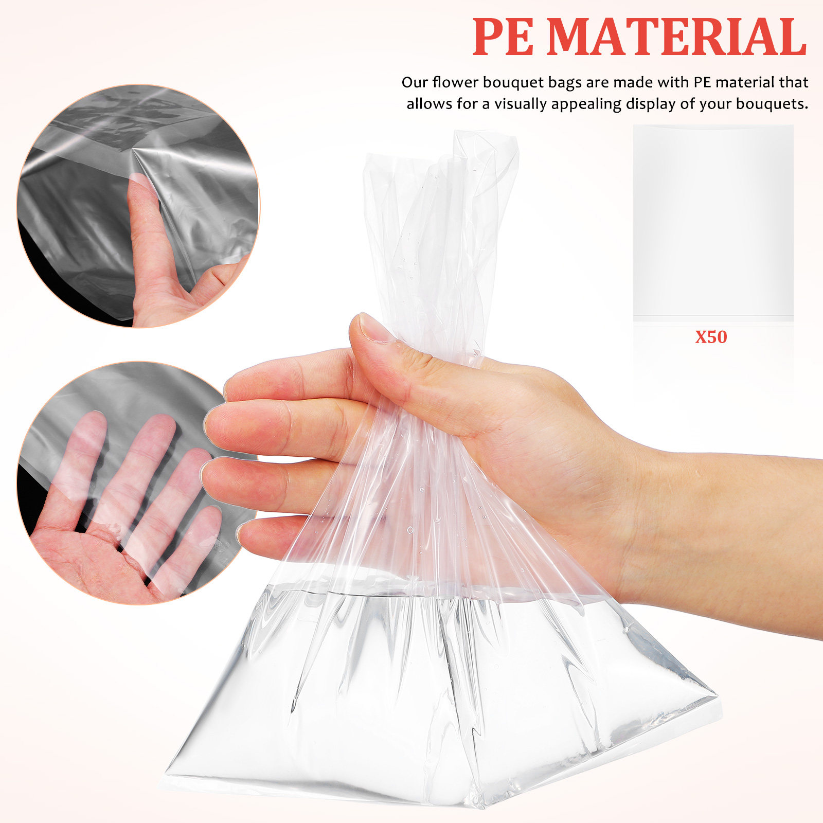 50pcs Flower Bags Plastic Fres - Nutrition & Fitness Coaching Fulham のレビューと価格