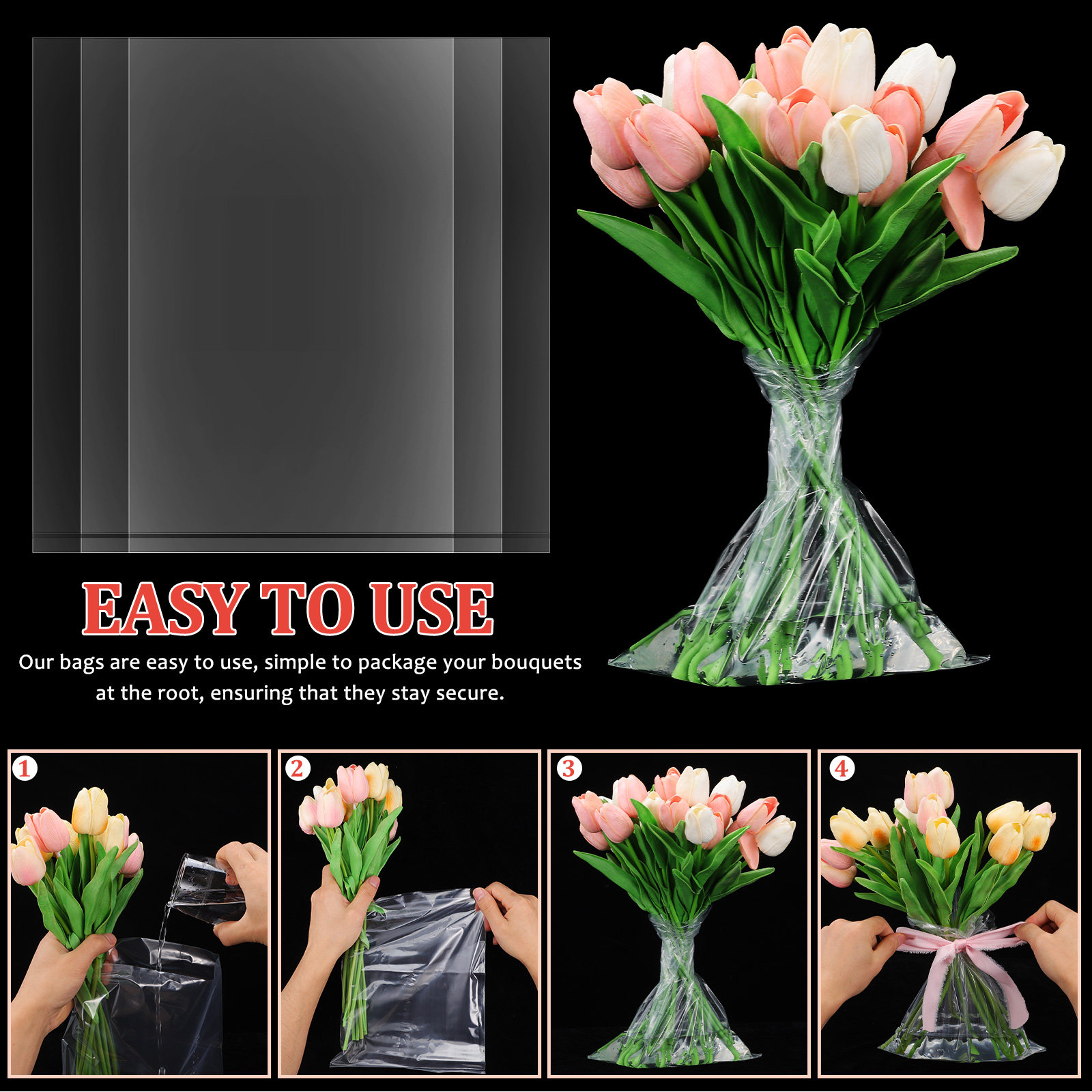50pcs Flower Bags Plastic Fres - Nutrition & Fitness Coaching Fulham のレビューと価格
