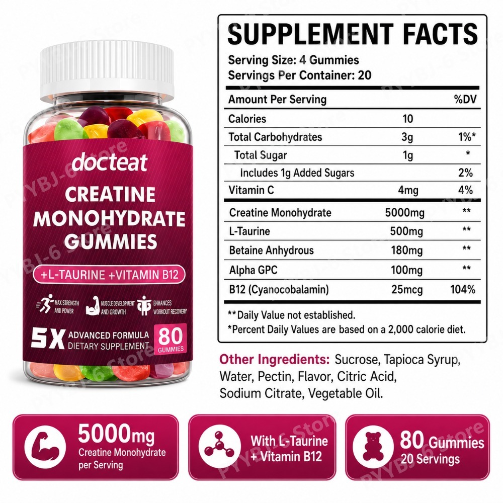 Creatine Monohydrate Gummies 8 - Nutrition & Fitness Coaching Fulham のレビューと価格