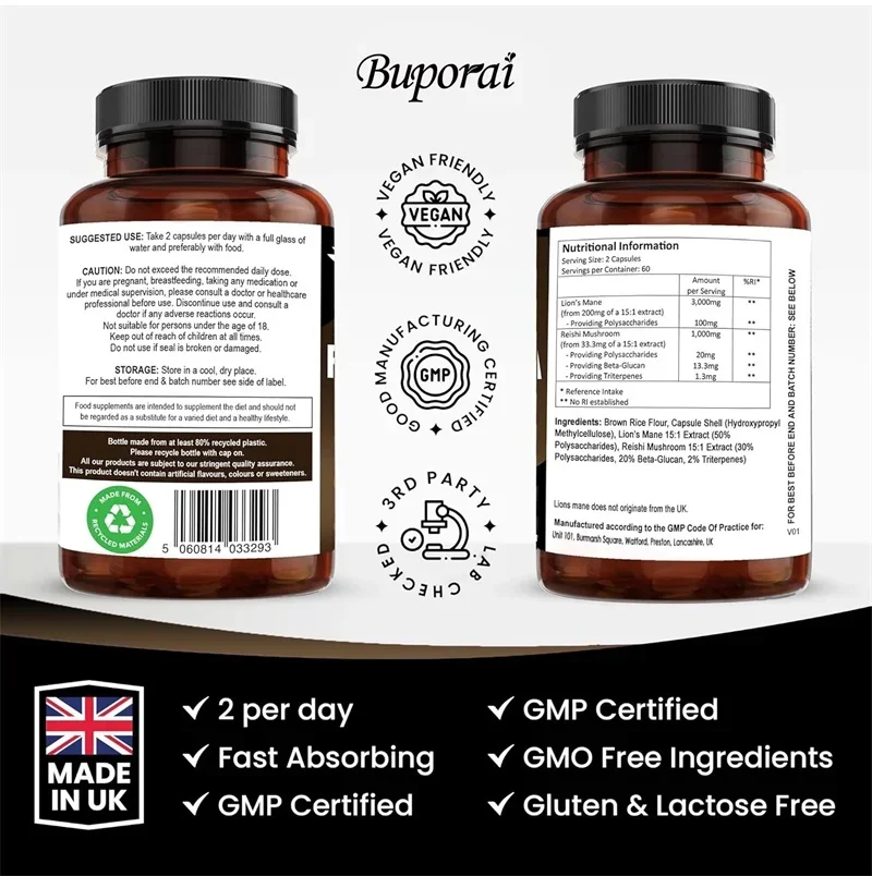 Lions Mane & Reishi Mushroom 4 - Lion Mane Mushroom のレビューと価格