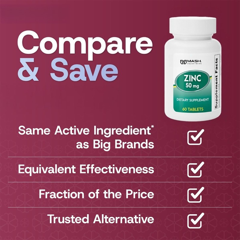 Zinc MG50 | Cleaning Label 50M - Zinc Supplement 50Mg のレビューと価格