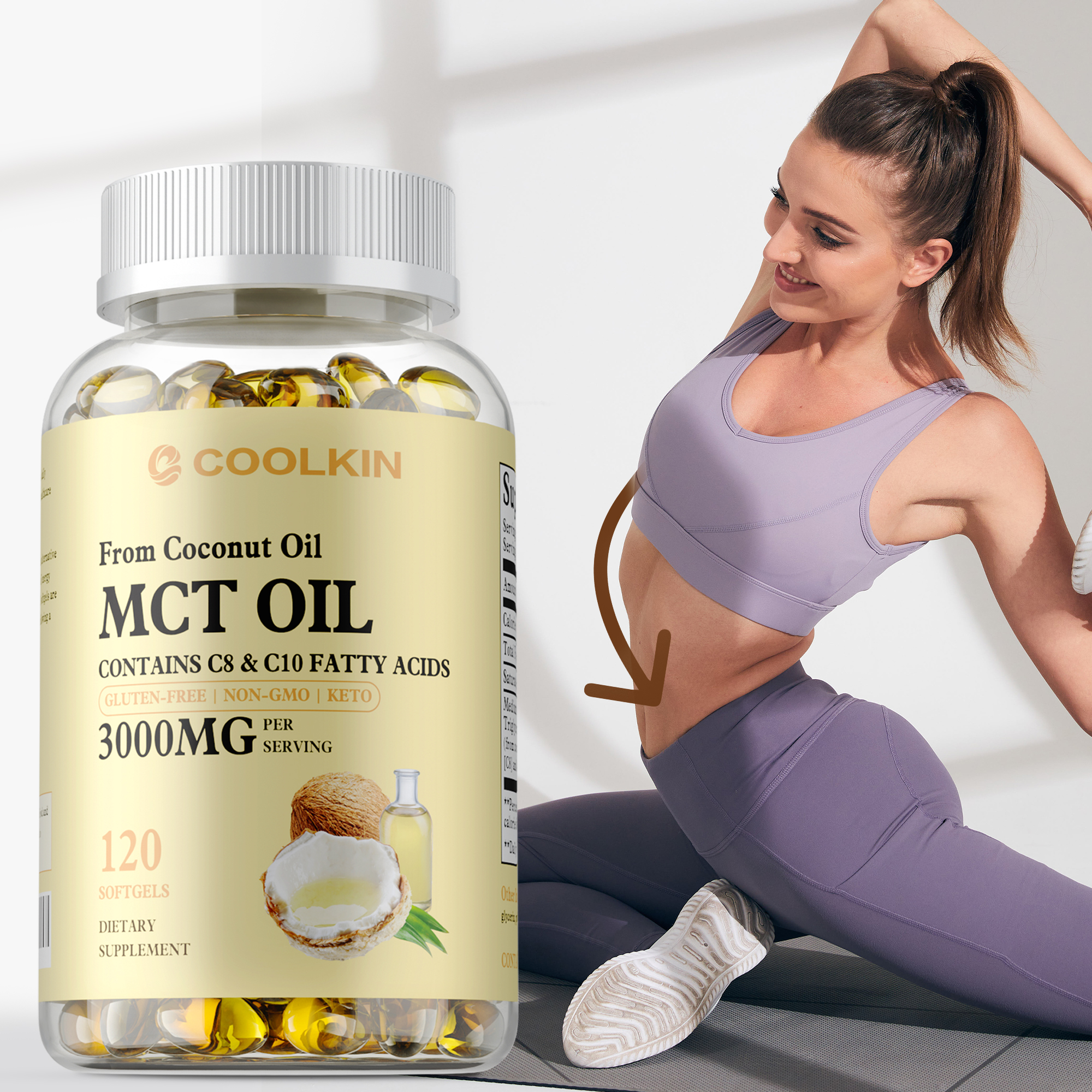 MCT Oil Supplement - Contains  - Mct Oil Coconut のレビューと価格