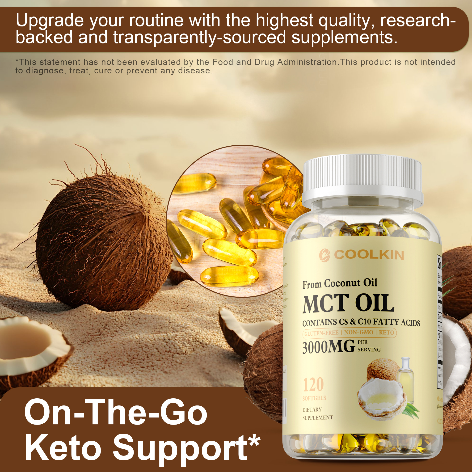 MCT Oil Supplement - Contains  - Mct Oil Coconut のレビューと価格